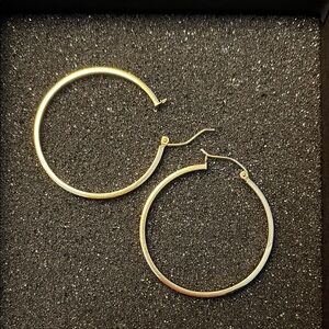 14K Large Gold Hoop Earrings